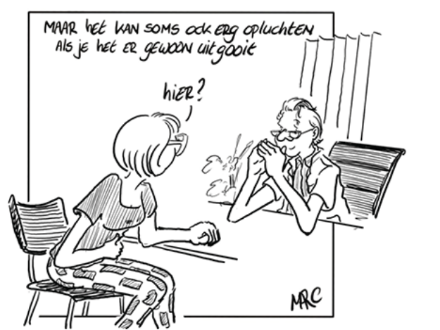 Een ontlastend gesprek, dat lucht op